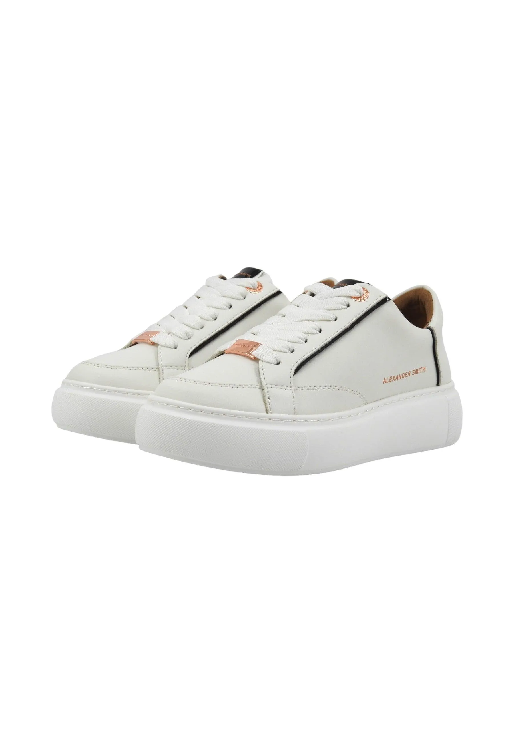 ALEXANDER SMITH Ecogreenwich Sneaker Donna White Black EGW7347