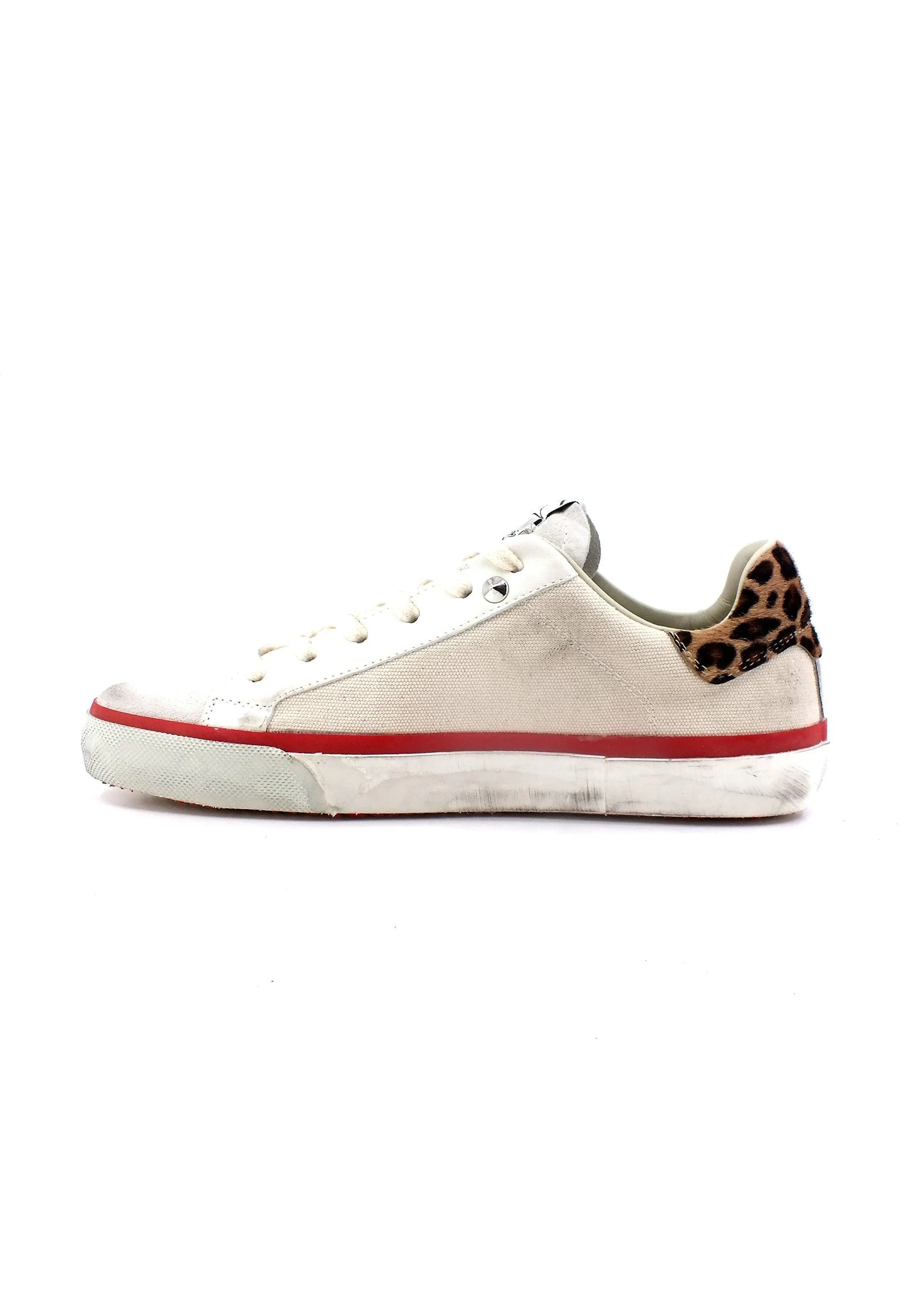 ARCHIVIO 22 Sneaker Donna White Leopard STUD789