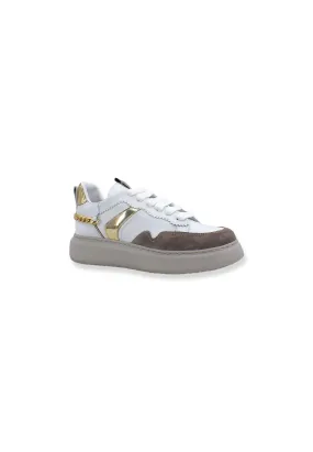 CAFENOIR Sneaker Donna Catena Gold Bianco DE1630