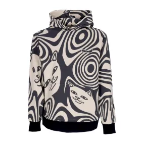 felpa cappuccio uomo hypnotic hoodie BLACK/CREAM