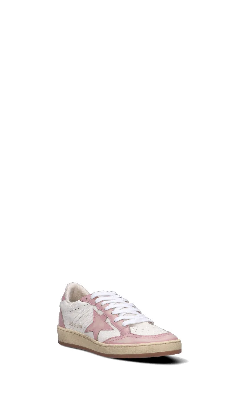 GOLDEN GOOSE BALLSTAR Sneaker donna bianca/rosa in pelle