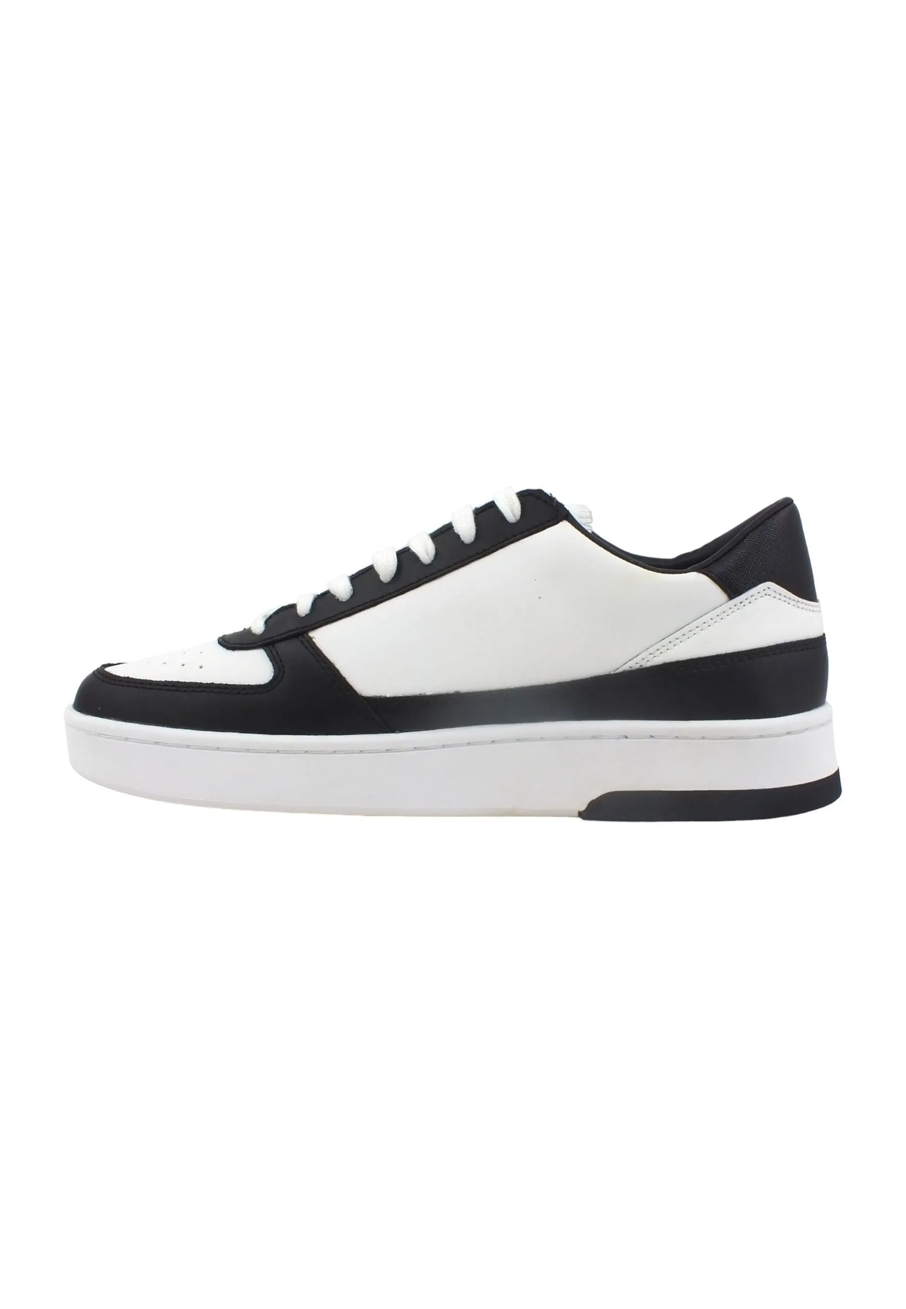 GUESS Sneaker Basket Ox Uomo White Black FM7SILLEA12