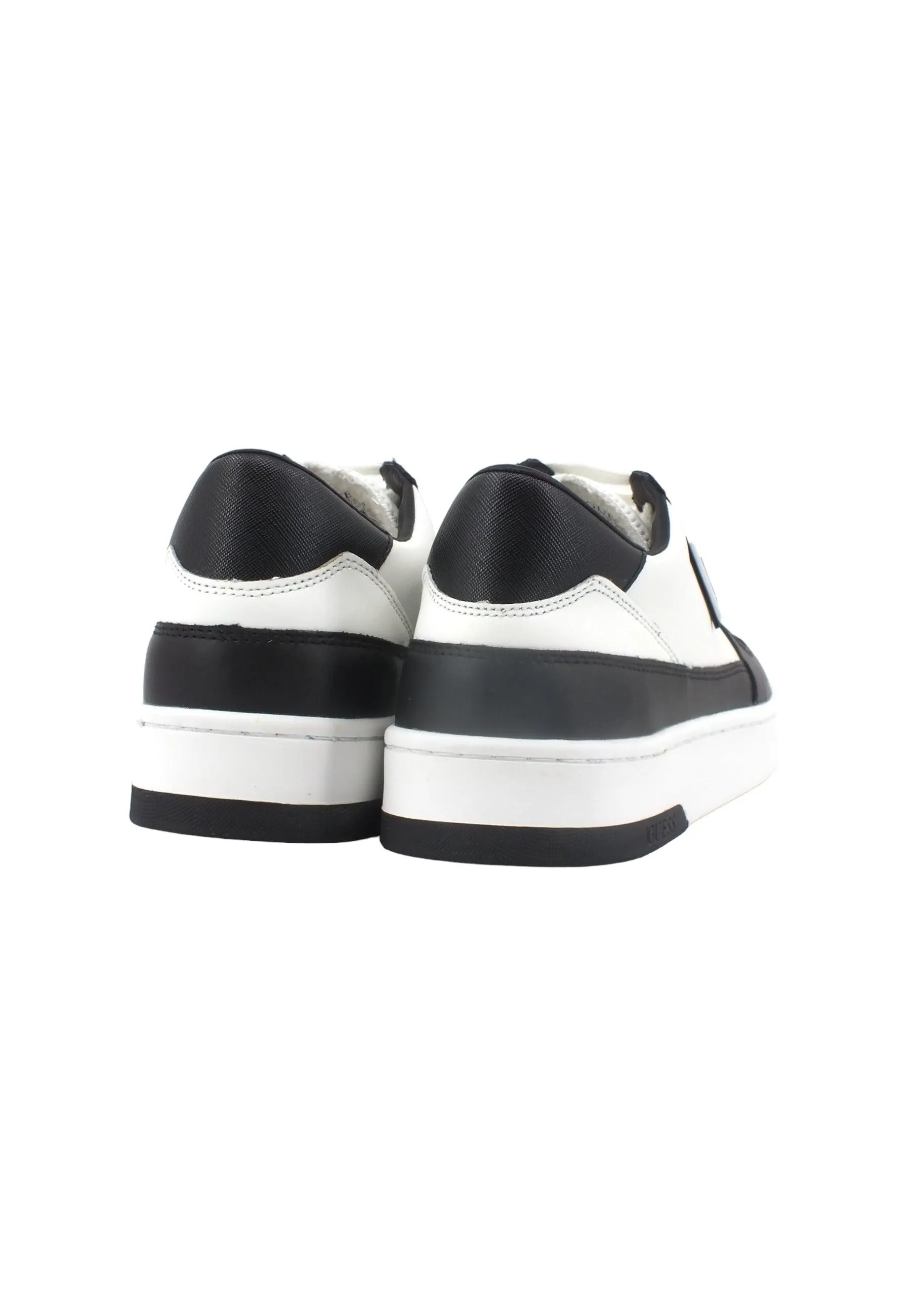 GUESS Sneaker Basket Ox Uomo White Black FM7SILLEA12