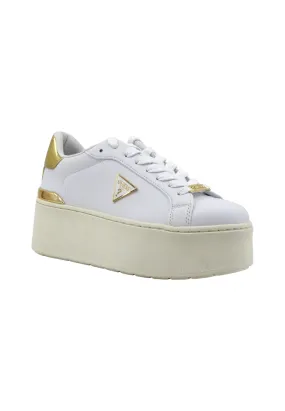 GUESS Sneaker Platform Donna White Gold FLPWLLLEL12