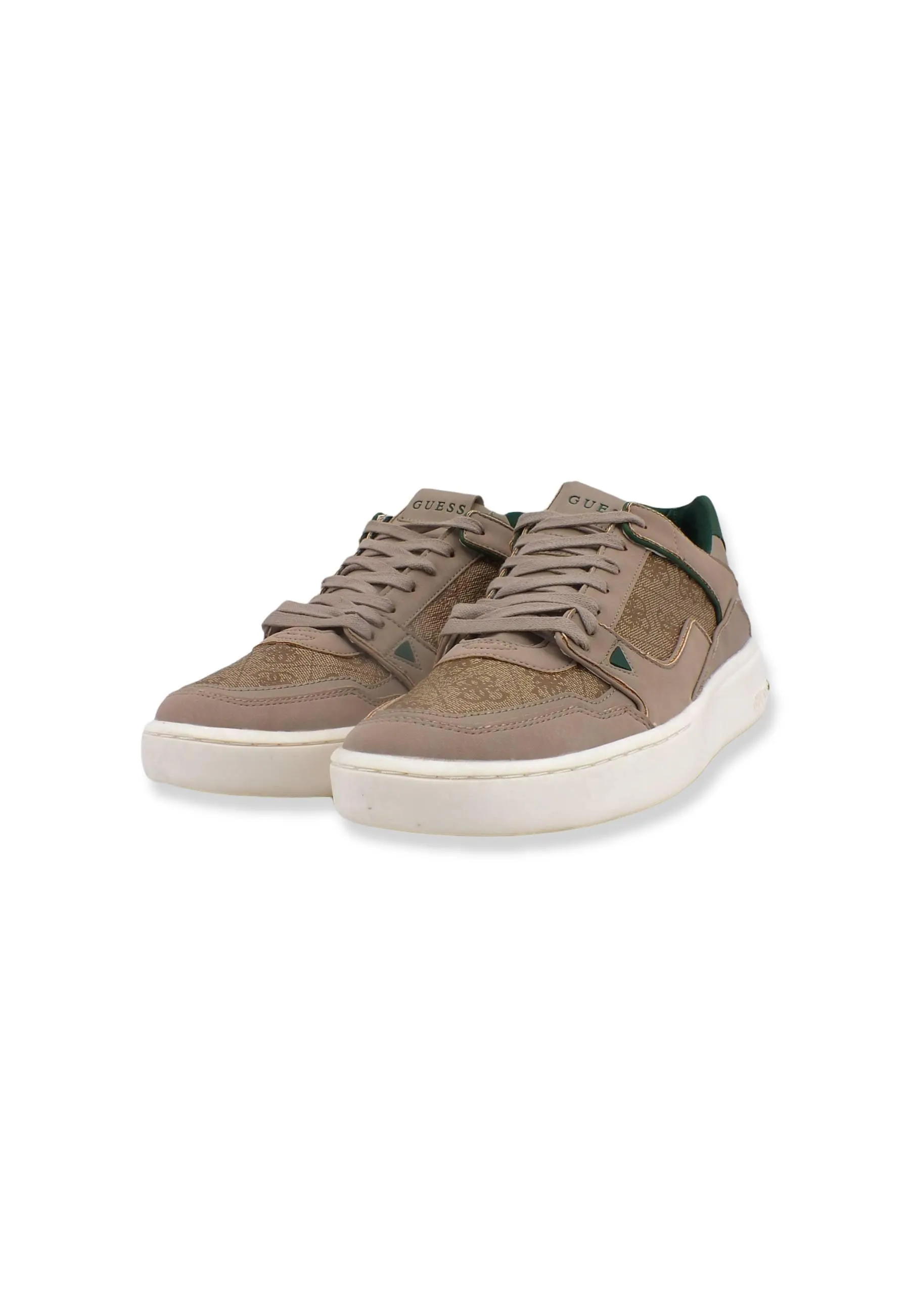 GUESS Sneaker Uomo Ox Loghi Beige Brown FM7VBLFAB12