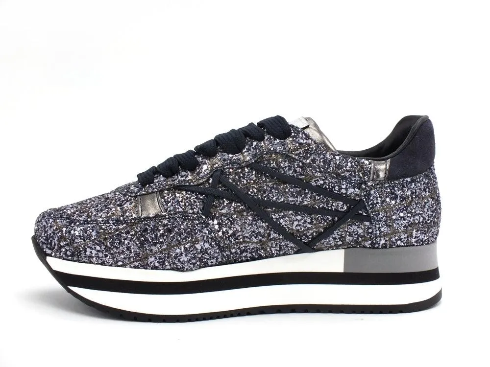 LAKE Mr. Big Glitter Sneaker Running Blue C12-GLI