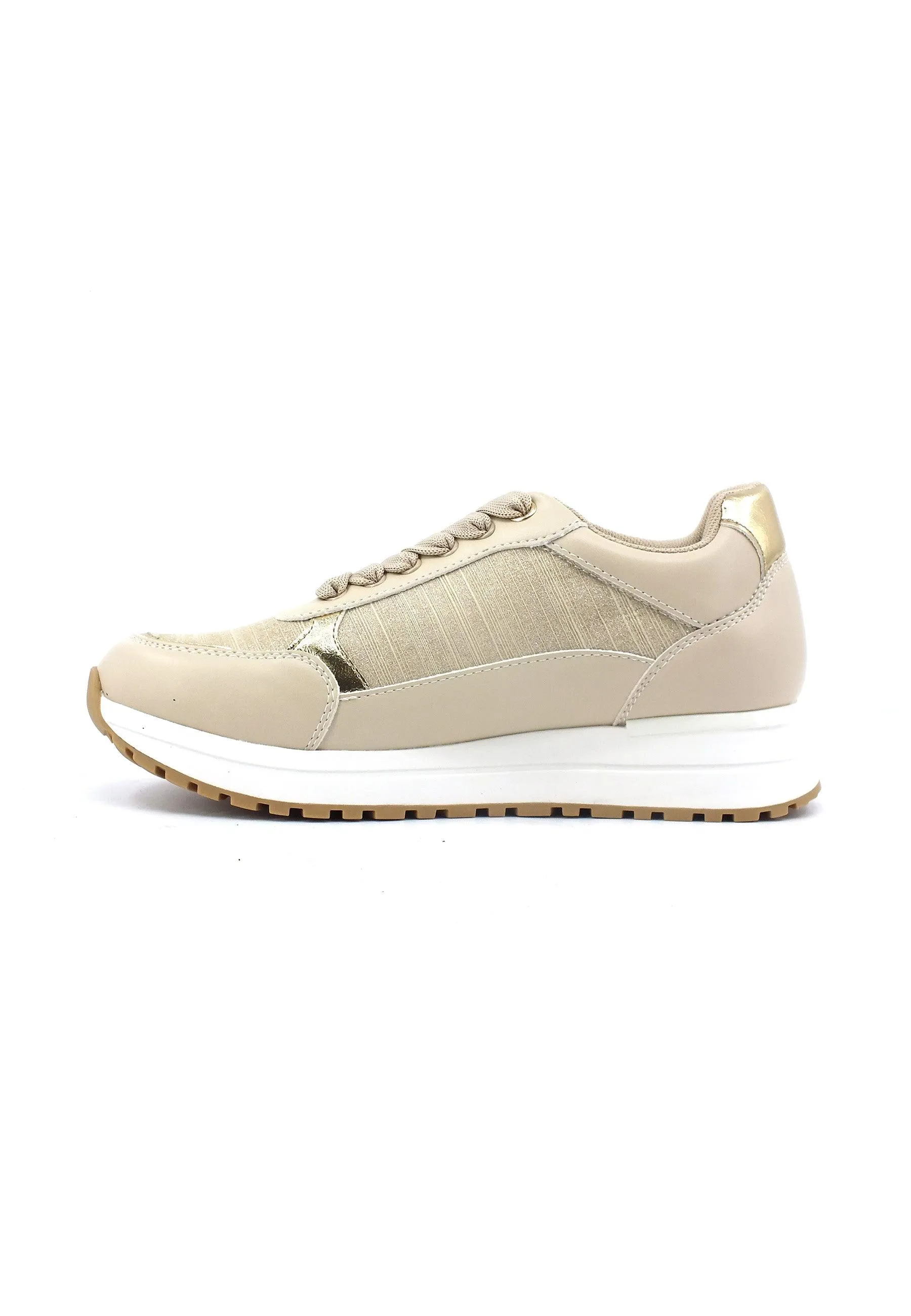 LIU JO Johanna 01 Sneaker Donna Oro Beige Sand BF3133TX346