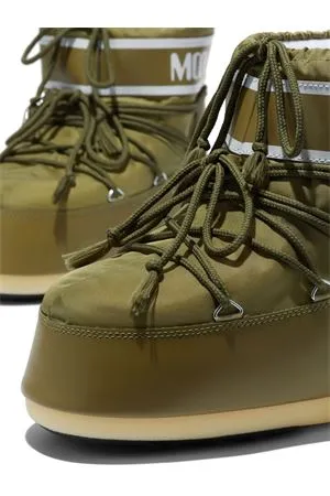 MOON BOOT Calzature,Stivaletti Icon Low Verde in Nylon 