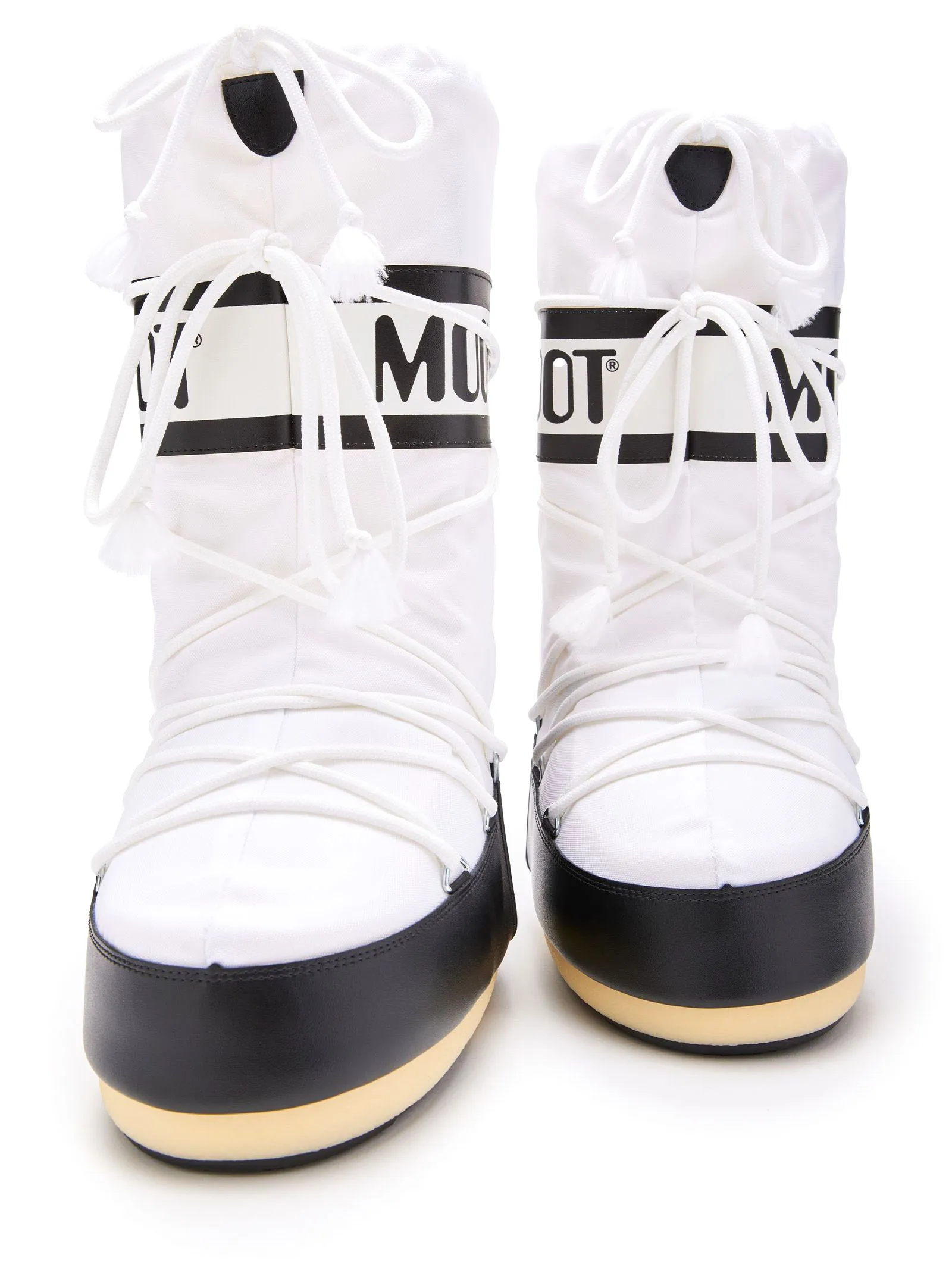 MOON BOOT Calzature,Stivaletti Icon Nylon Bianco e Nero 