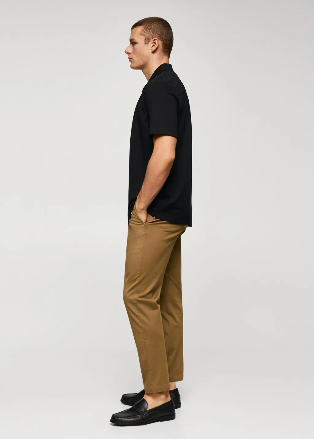 Pantaloni cotone tapered crop