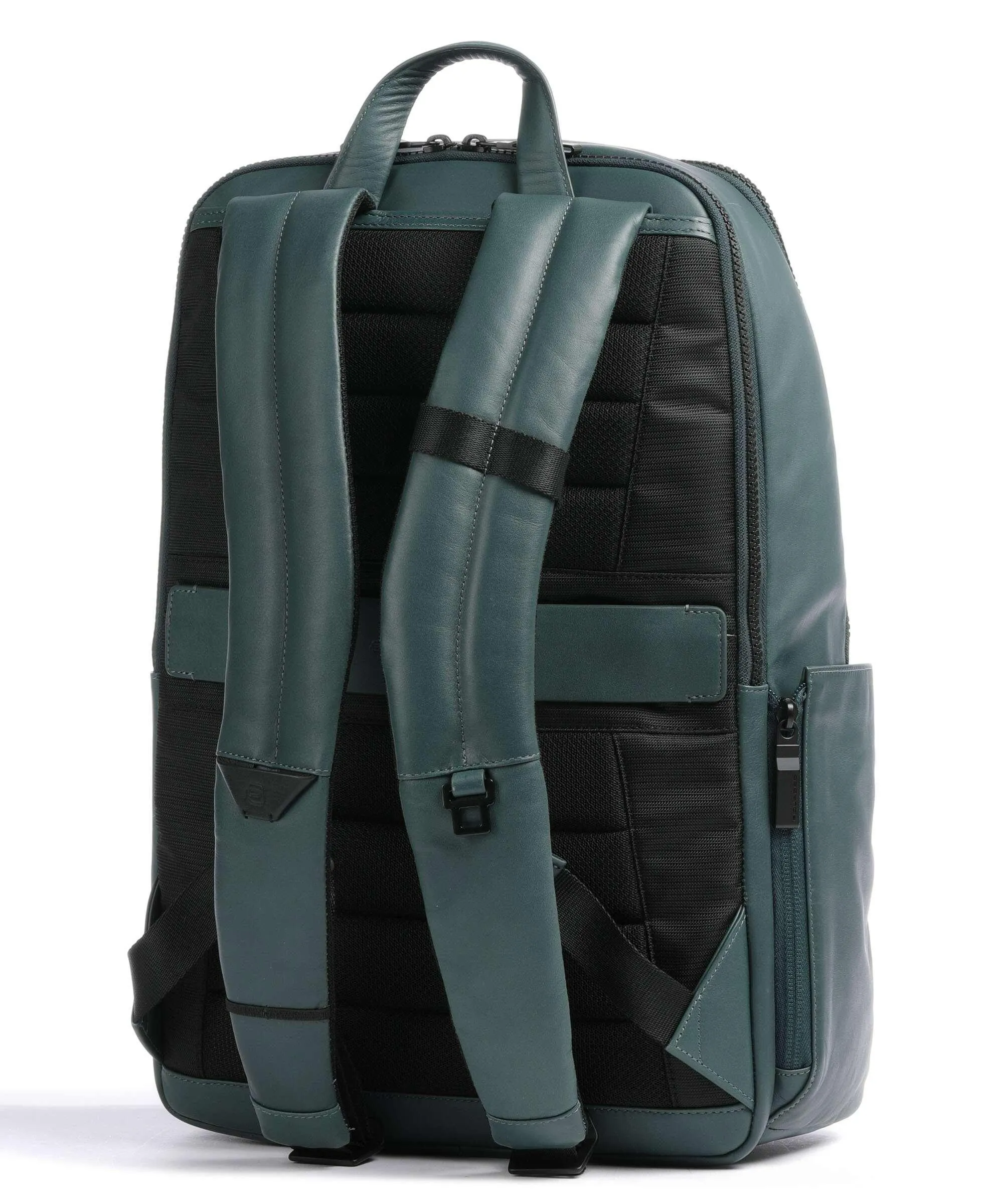  Piquadro David 11 Zaino porta pc 14″ pelle di vacchetta finemente grana verde scuro  