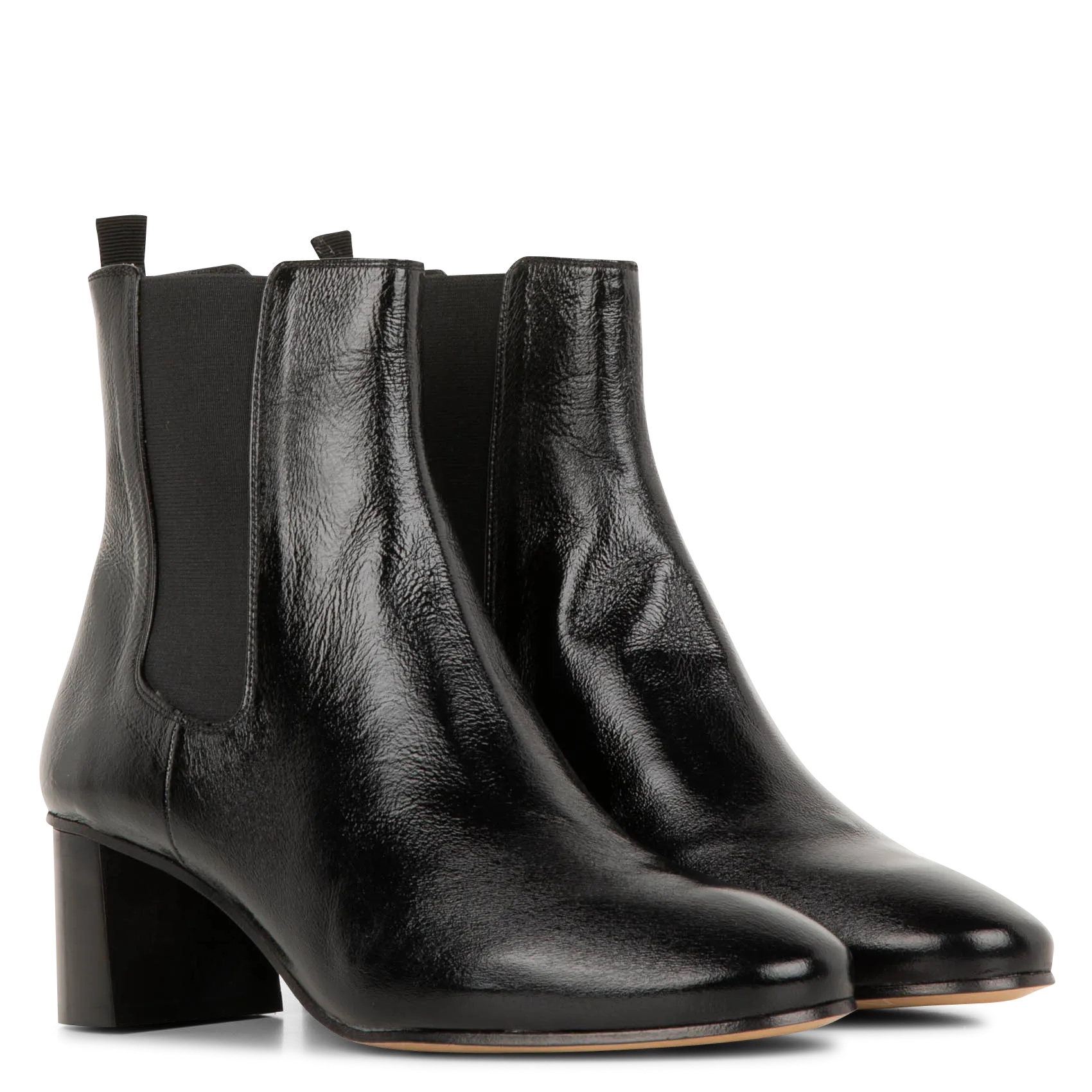  RIVECOUR   BOTTINES 402 - Stivaletti in pelle finitura vernice Graham | Nero