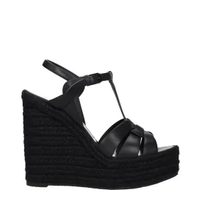 Saint Laurent Zeppe Donna Pelle Nero