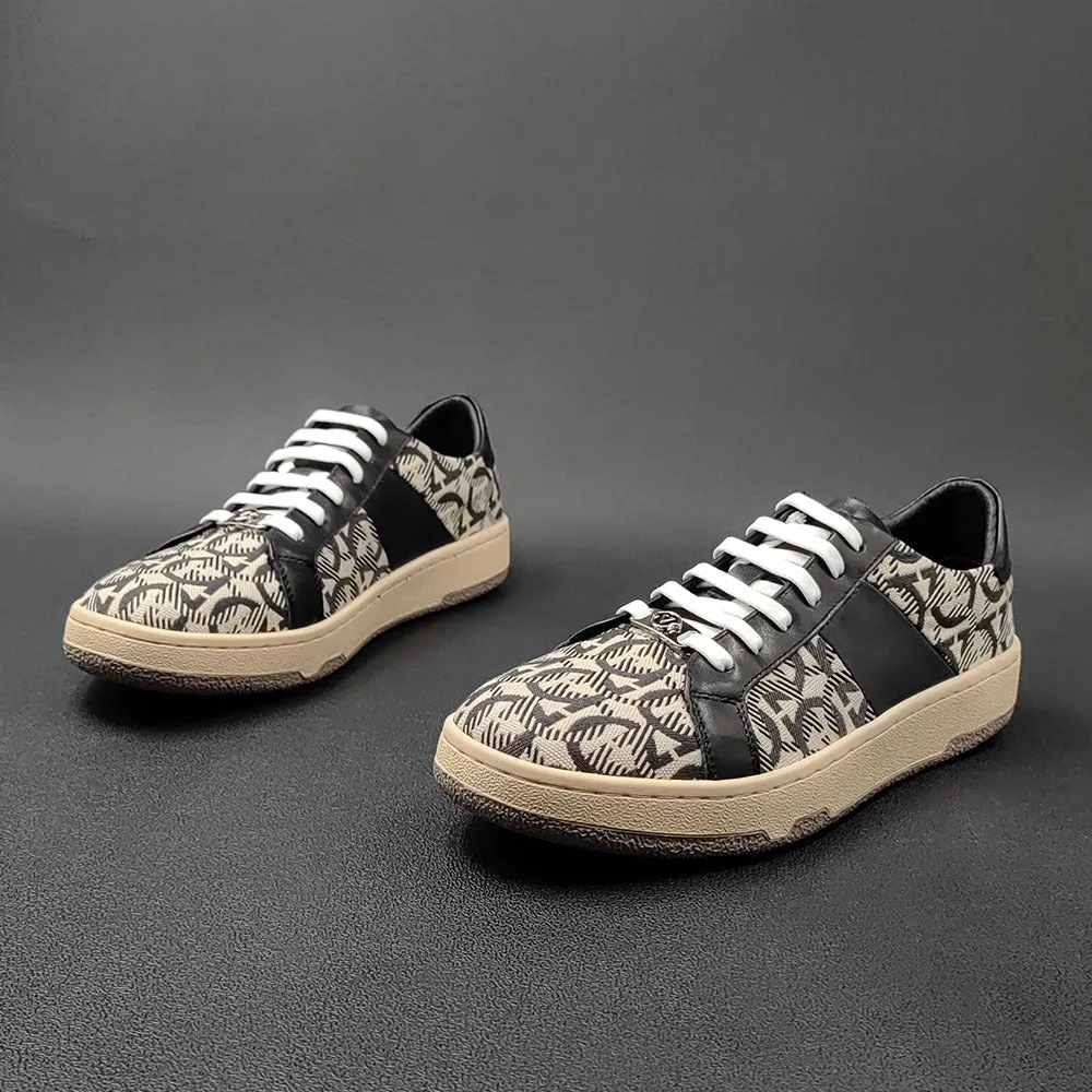 Scarpe casual piatte alla moda patchwork moda uomo