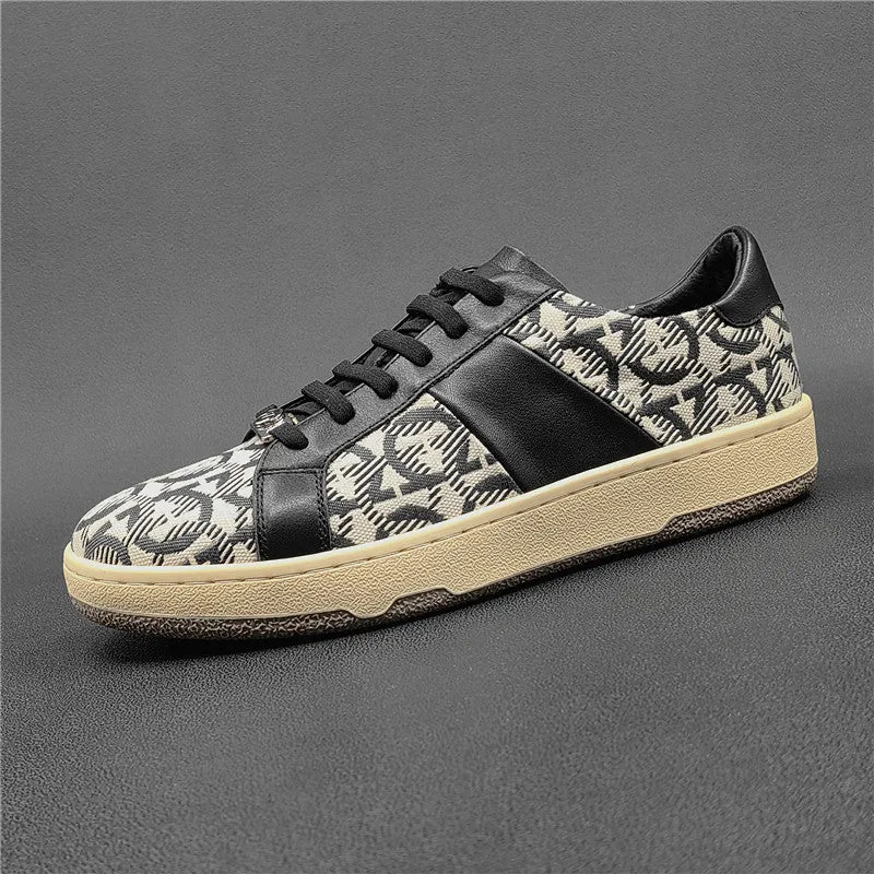 Scarpe casual piatte alla moda patchwork moda uomo