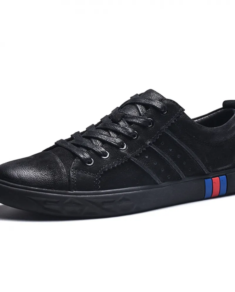 Scarpe da uomo primaverili e autunnali in pelle moda comode scarpe casual in pizzo leggero di alta qualità antiscivolo resistent