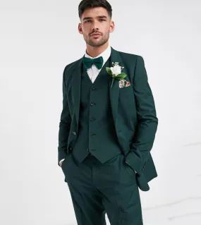 Smoking da sposo verde scuro a due bottoni su misura Groomsmen Abiti da uomo slim fit da uomo giacca  pantaloni  gilet Costu