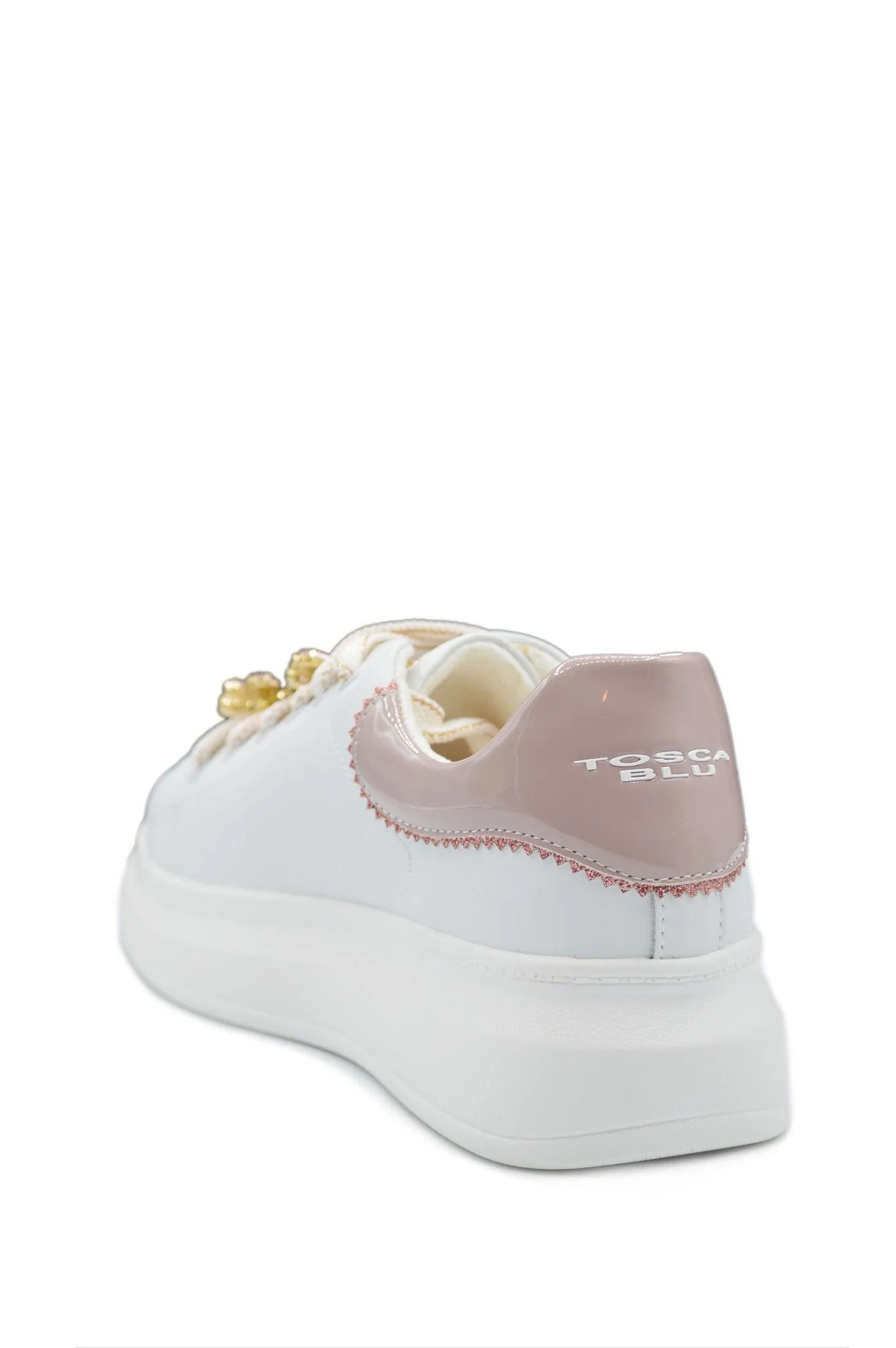 SNEAKER GLAMOUR IN PELLE C/FARFALLE