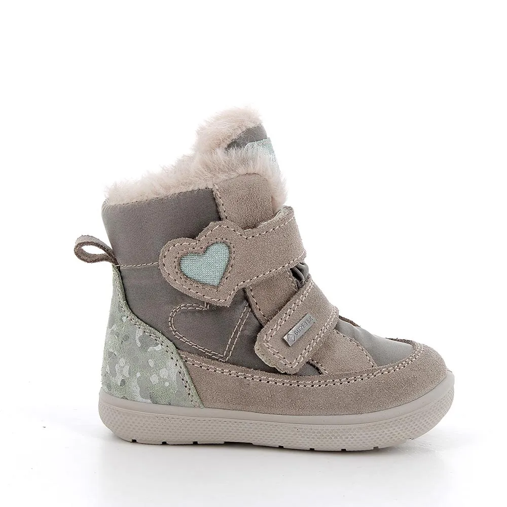 Stivaletti gore-tex da bambina beige scuro-pietra            