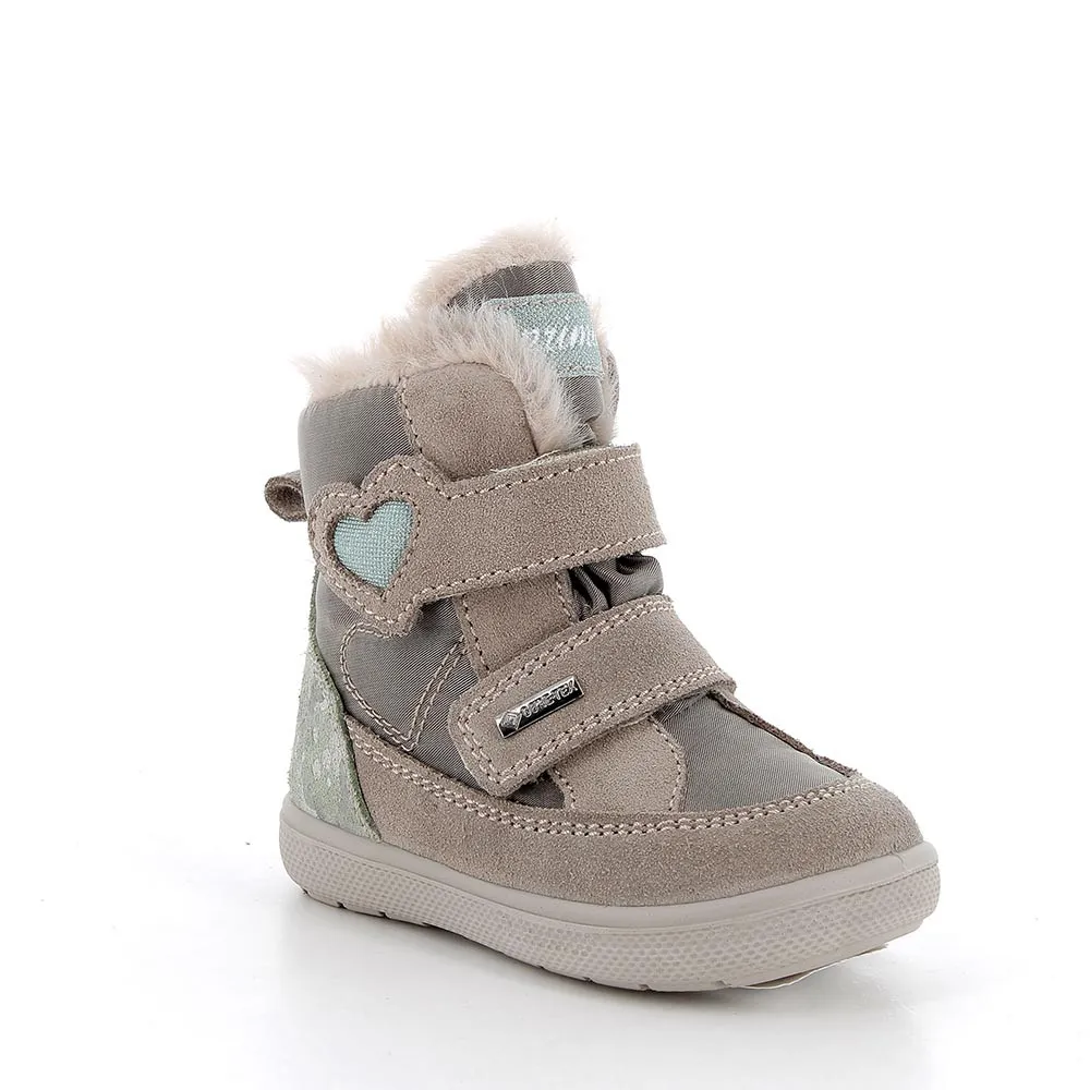 Stivaletti gore-tex da bambina beige scuro-pietra            