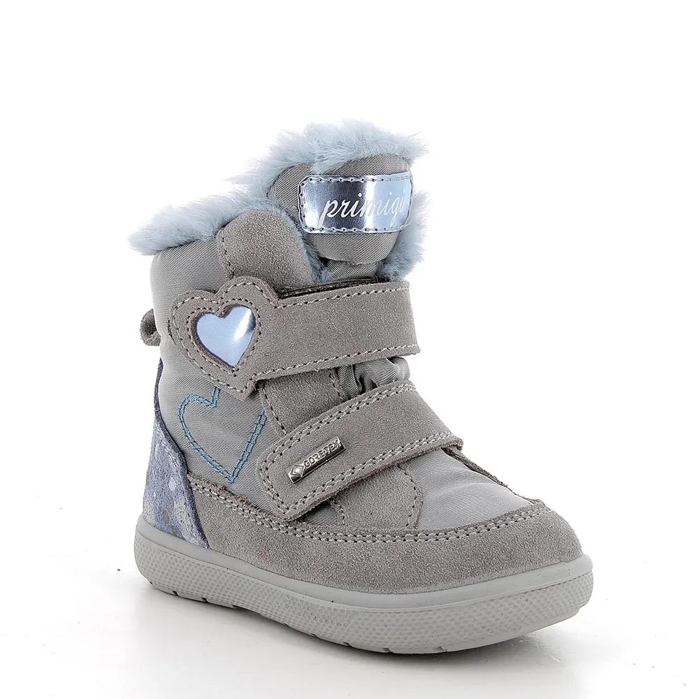 Stivaletti gore-tex da bambina grigio-grigio chiaro            