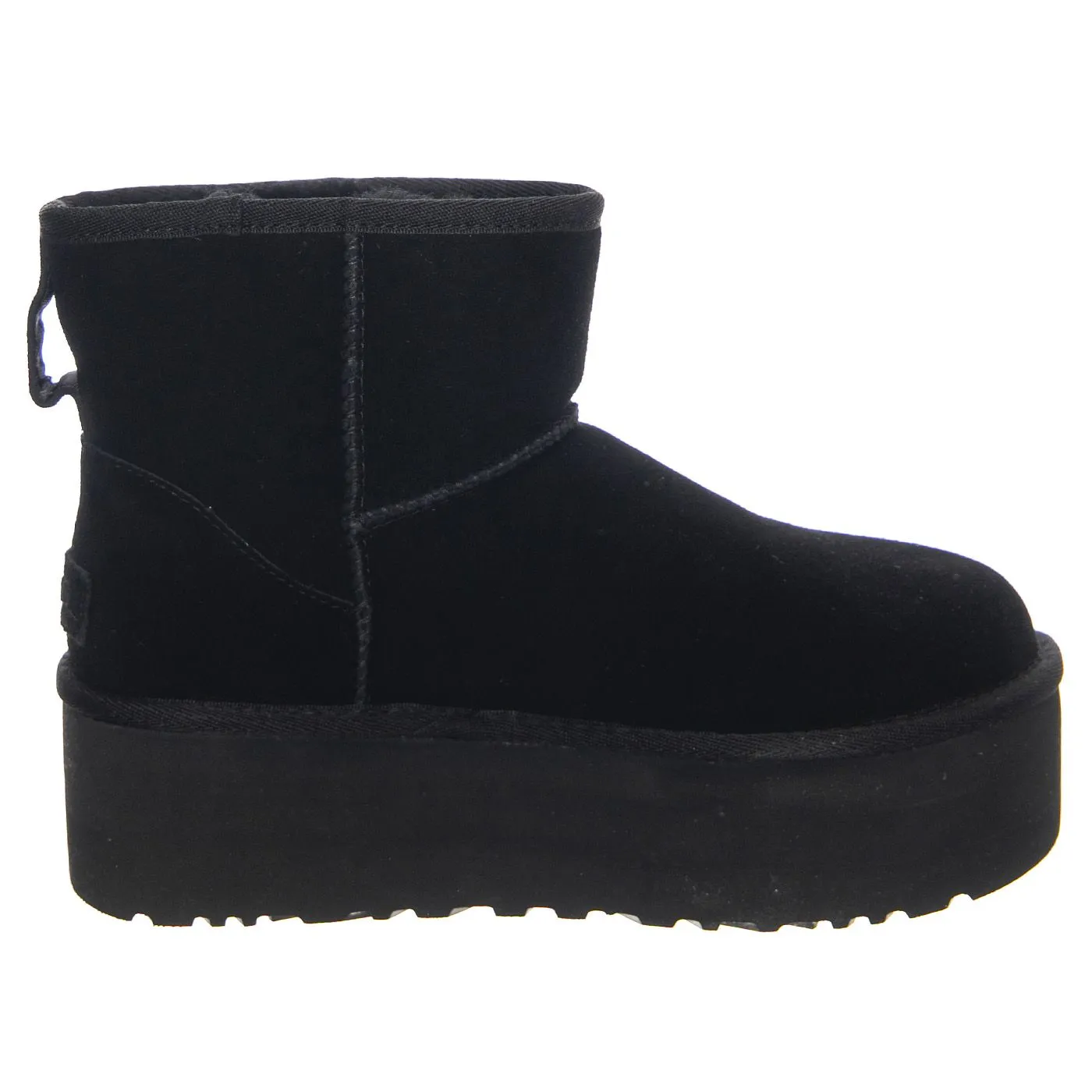 Ugg Mini Classic Platform Black - Stivaletti Donna Neri    