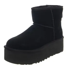 Ugg Mini Classic Platform Black - Stivaletti Donna Neri    