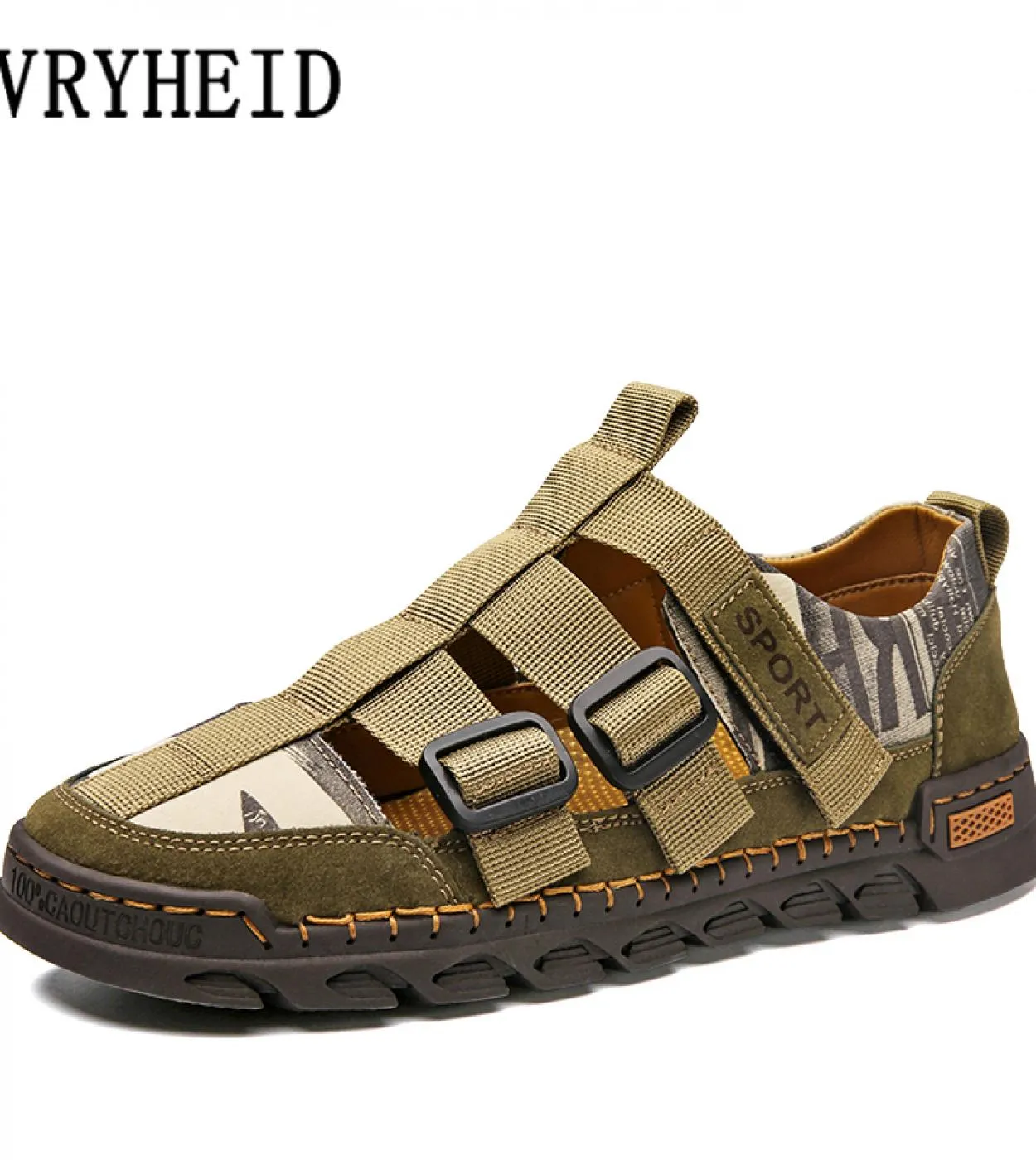 Vryheid Big Size 3848 Summer Outdoor Scarpe da uomo in pelle a rete Sandali da uomo per scarpe casual da uomo Water Walking Beac